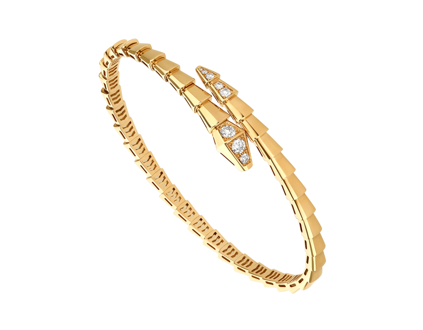 Bvlgari Serpenti Viper gold bracelet with diamonds
