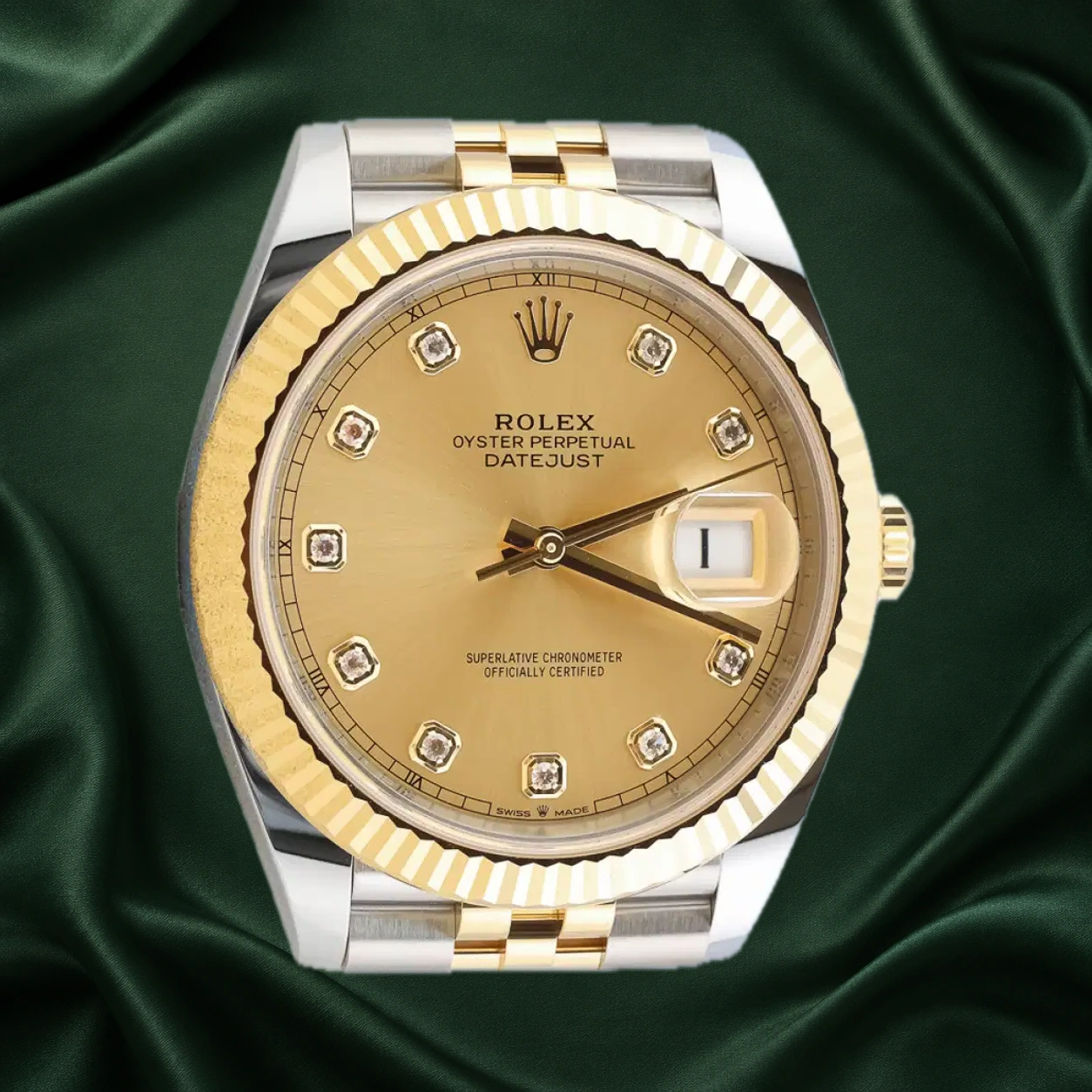 Rolex Datejust 126333 Champagne w 10 Point Diamonds Jubilee · partner reference illustration