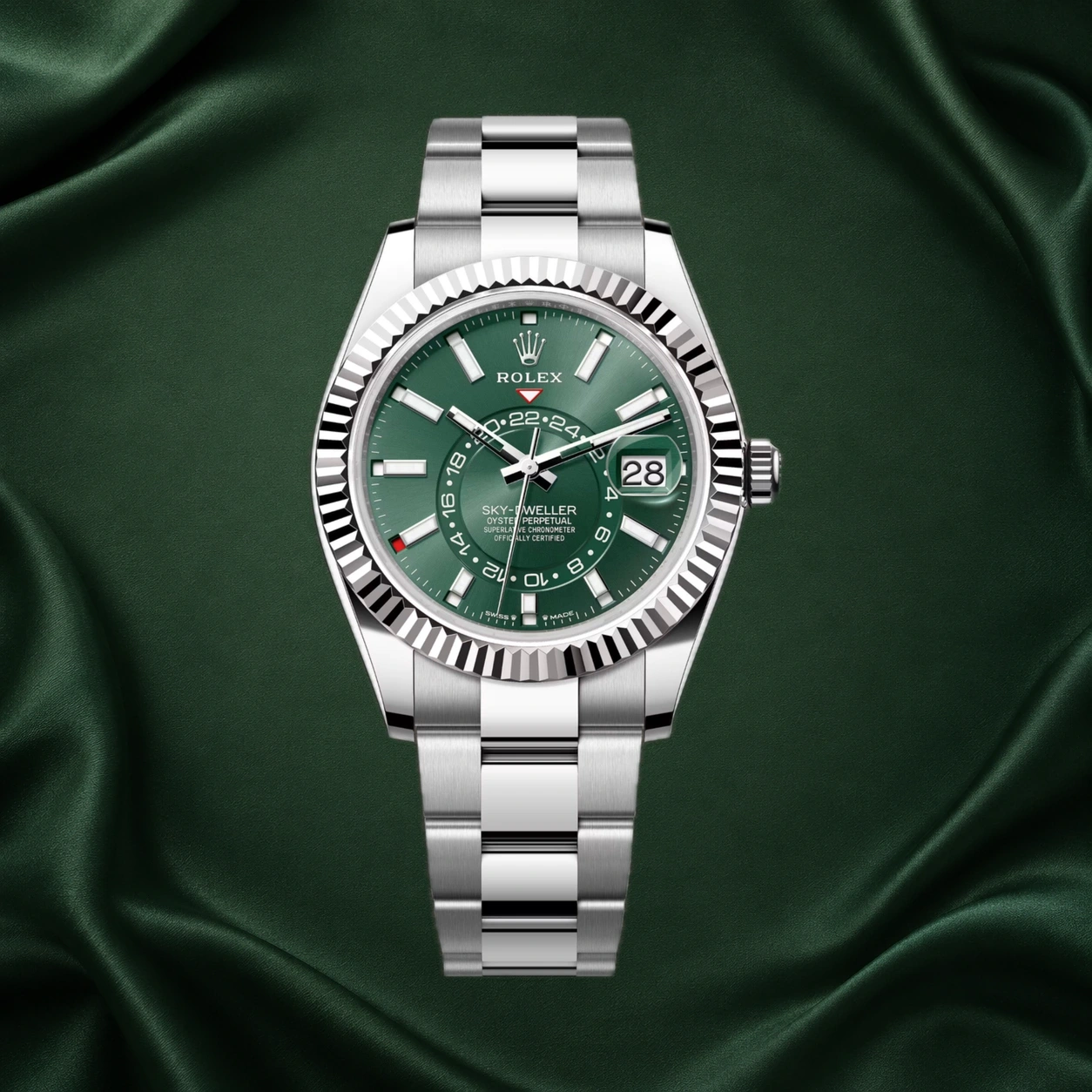 Rolex Sky Dweller 42mm Green 336934 Oyster · partner reference illustration