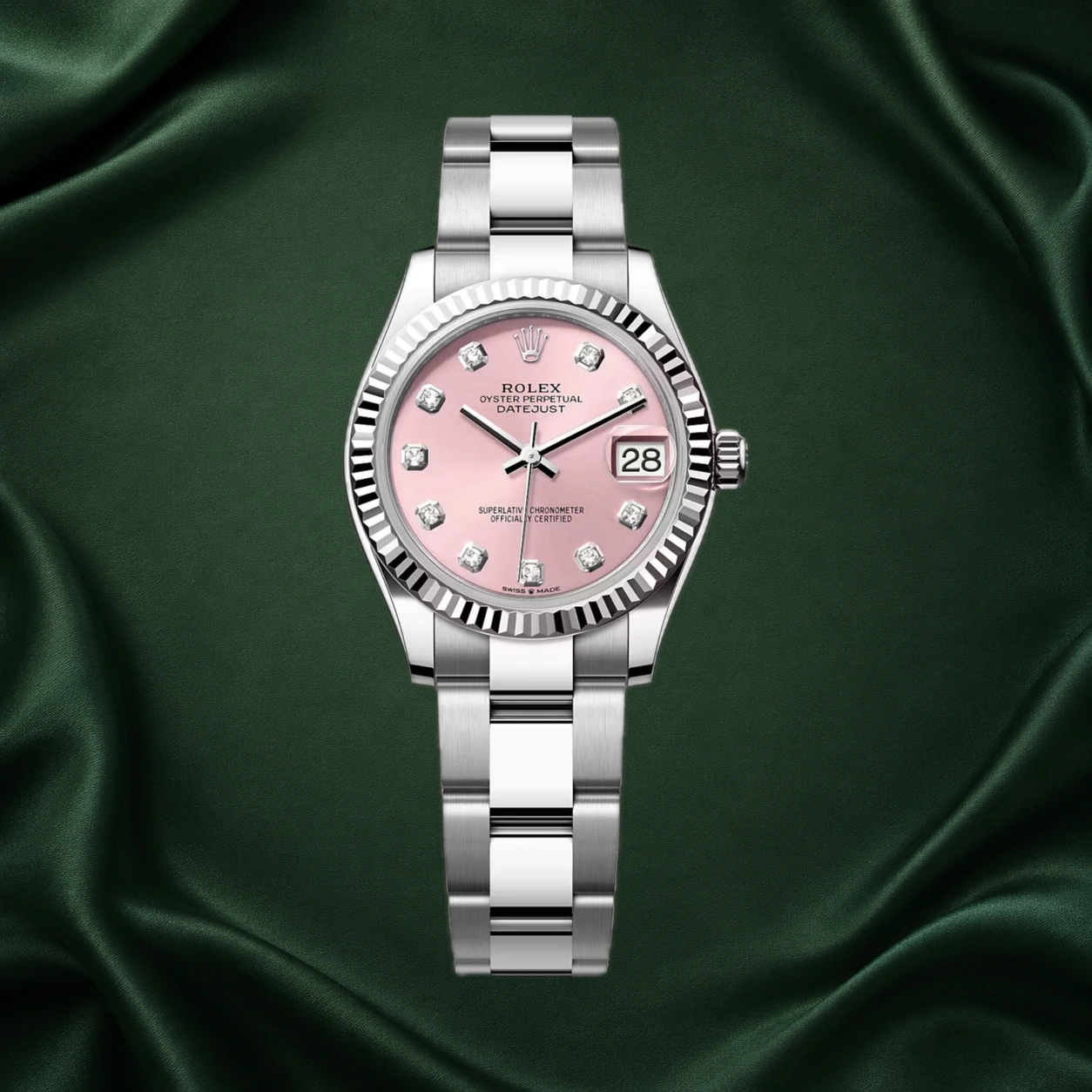 Rolex Datejust 31mm 278274 Pink w Diamonds Oyster Bracelet · partner reference illustration