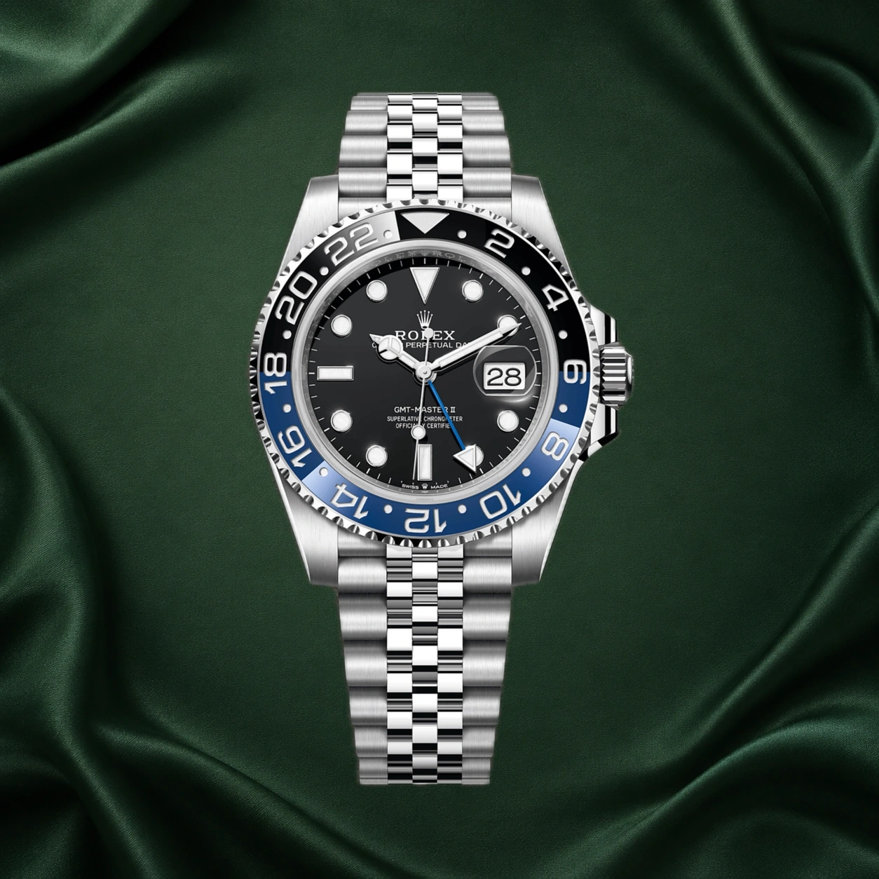 Rolex GMT-Master II Batgirl Jubilee 126710BLNR 126710 · partner reference illustration