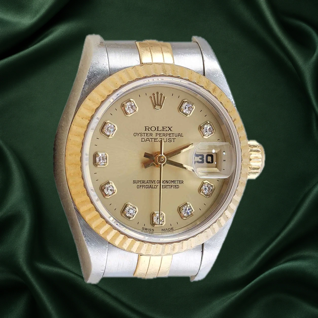 Rolex Datejust 69173 Champagne w 10 Points Diamond Jubilee · partner reference illustration