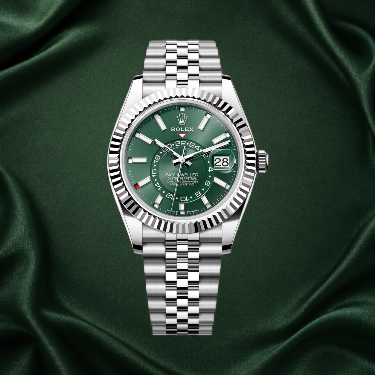 Rolex Sky Dweller 42 Green 336934 Jubilee Skydweller · partner reference illustration