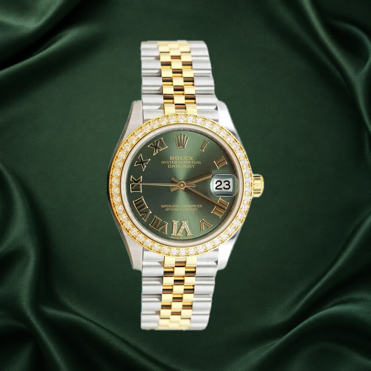 Rolex Datejust 278383RBR Olive Green w VI Diamond Jubilee · partner reference illustration