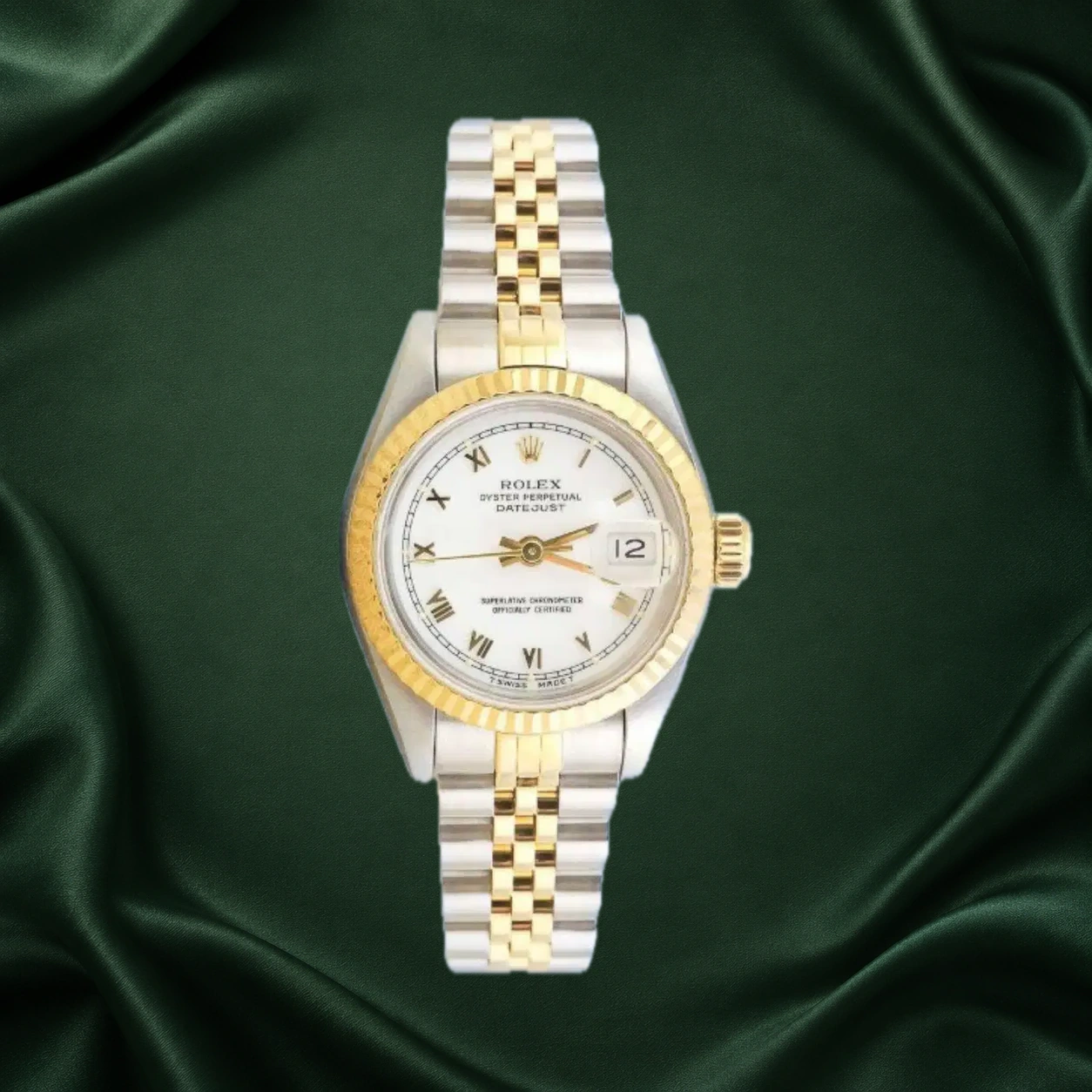 Rolex Datejust 69173 White w Golden Roman Jubilee · partner reference illustration