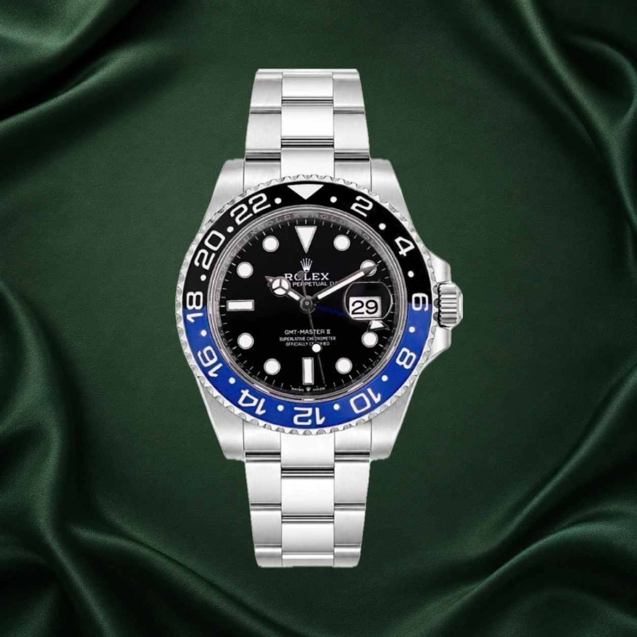 Rolex GMT Master II Batman Oyster 126710BLNR · partner reference illustration