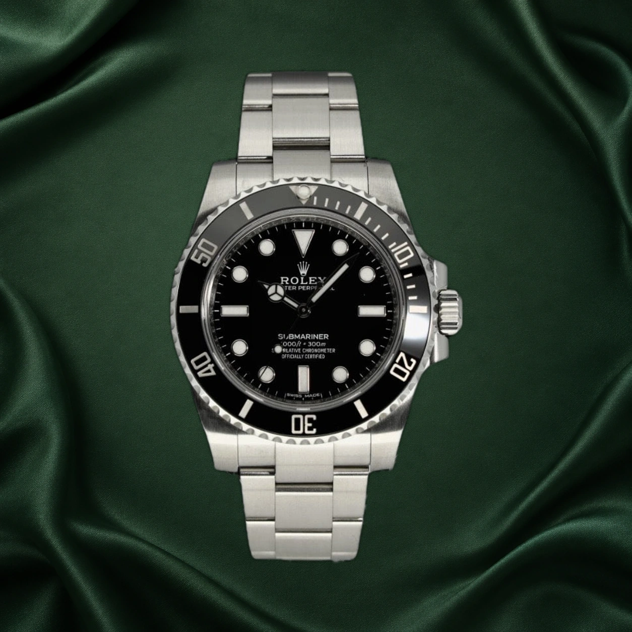 Rolex Submariner Black Dial 114060 No Date 40mm Stainless Steel · partner reference illustration