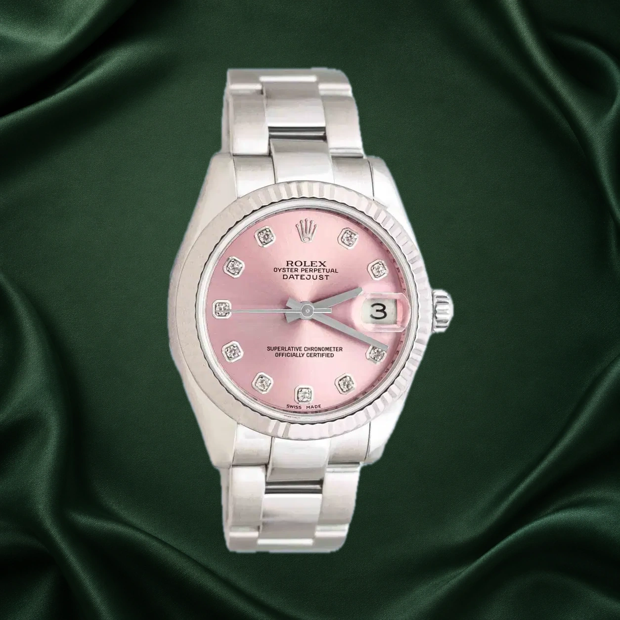 Rolex Datejust 178274 Pink w 10 Point Diamonds Oyster · partner reference illustration