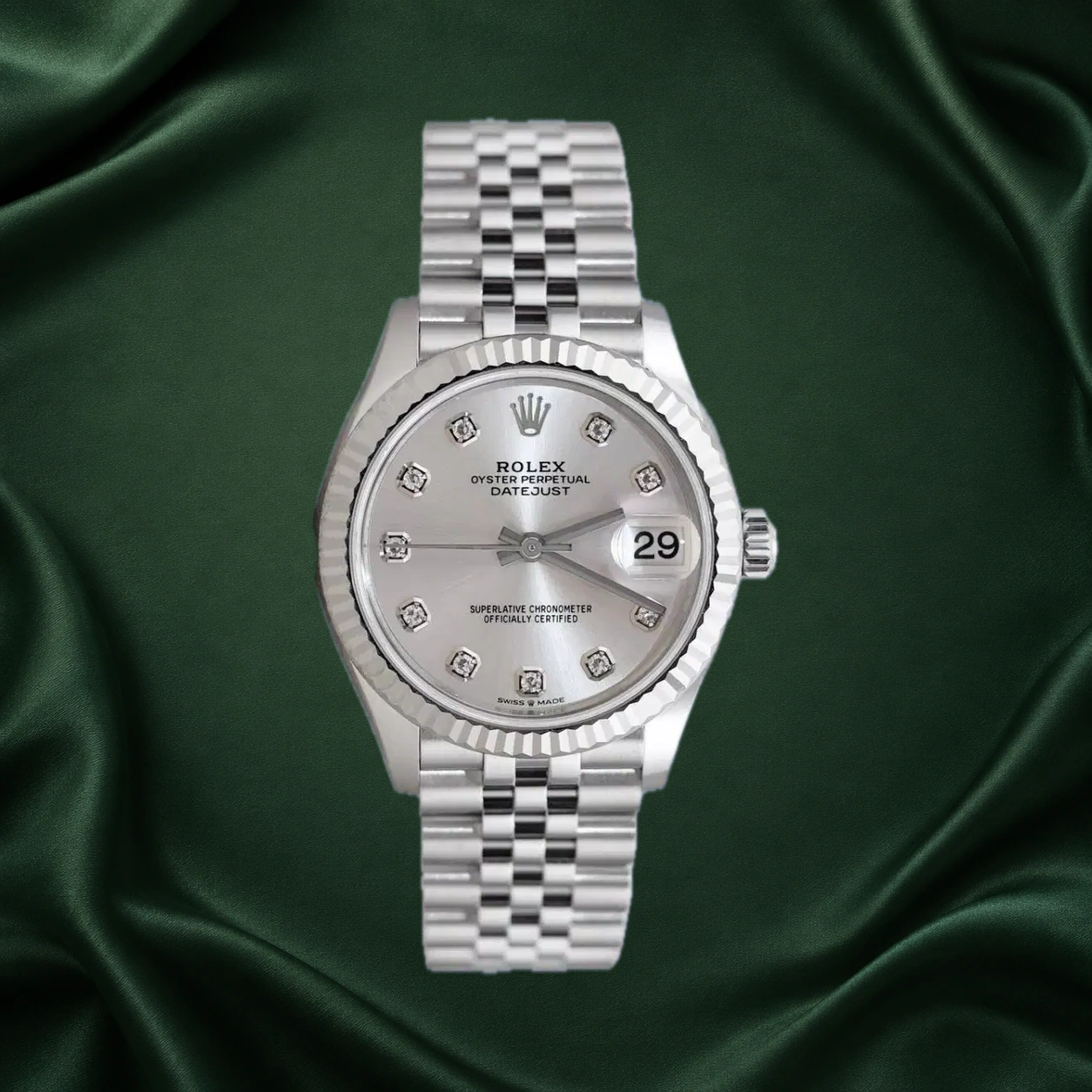 Rolex Datejust 278274 Silver w 10 Point Diamonds Jubilee · partner reference illustration