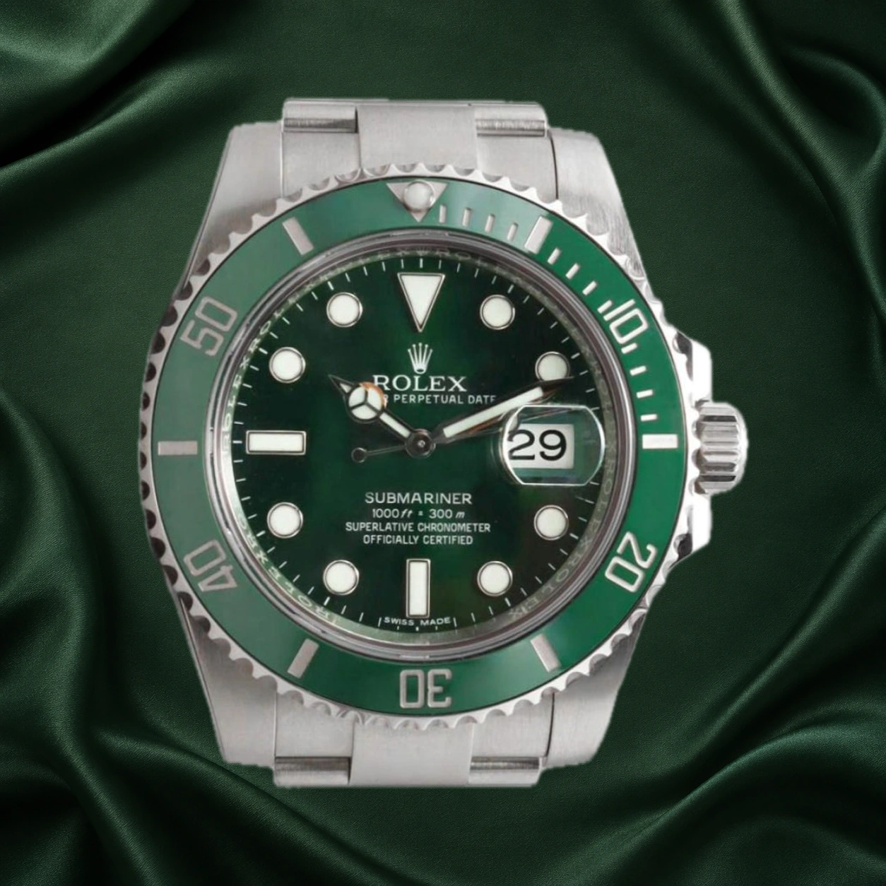 Rolex Submariner Hulk Mark 1 Oyster 116610LV · partner reference illustration