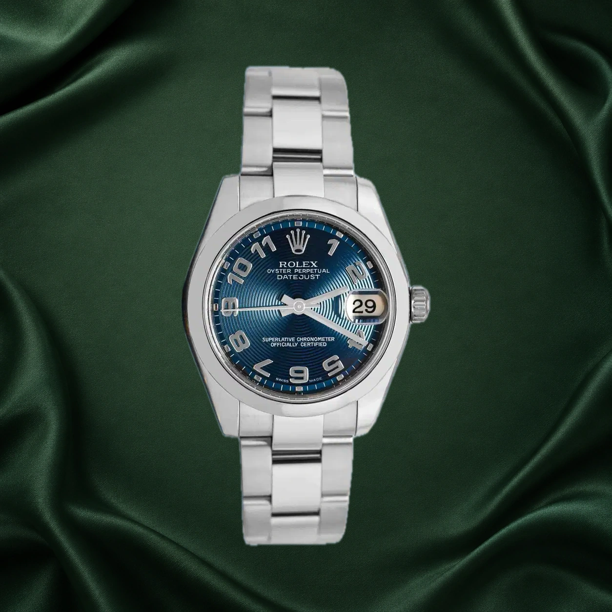 Rolex Datejust 178240 Blue Concentric Arabic Oyster · partner reference illustration