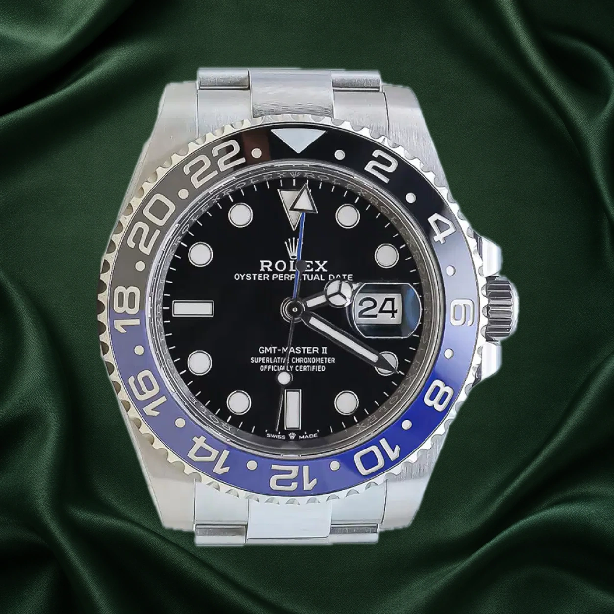 Rolex GMT Master II Batman 126710BLNR Black Oyster · partner reference illustration