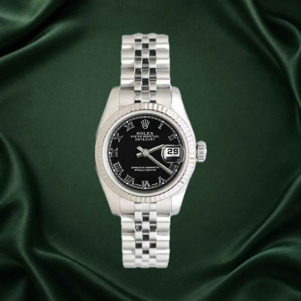 Rolex Datejust 179174 Black Roman Jubilee · partner reference illustration
