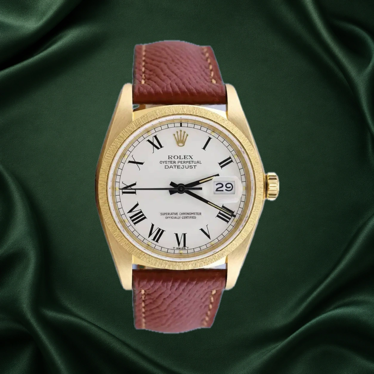 Rolex Datejust 16078 White Buckley Leather · partner reference illustration