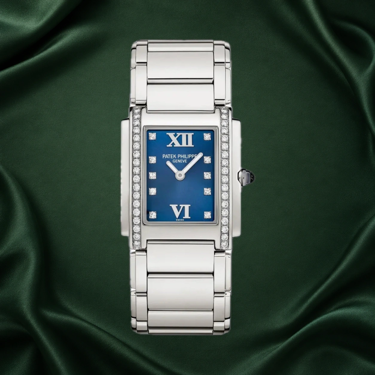 Patek Philippe Twenty-4 4910/10A-012 Blue Dial Roman Indexes Diamonds 4910/10A 4910 · partner reference illustration