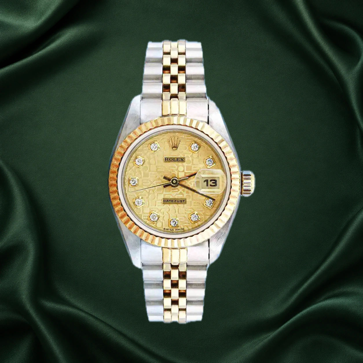 Rolex Datejust 69173 Champagne Computer w 10 Point Diamond Jubilee · partner reference illustration
