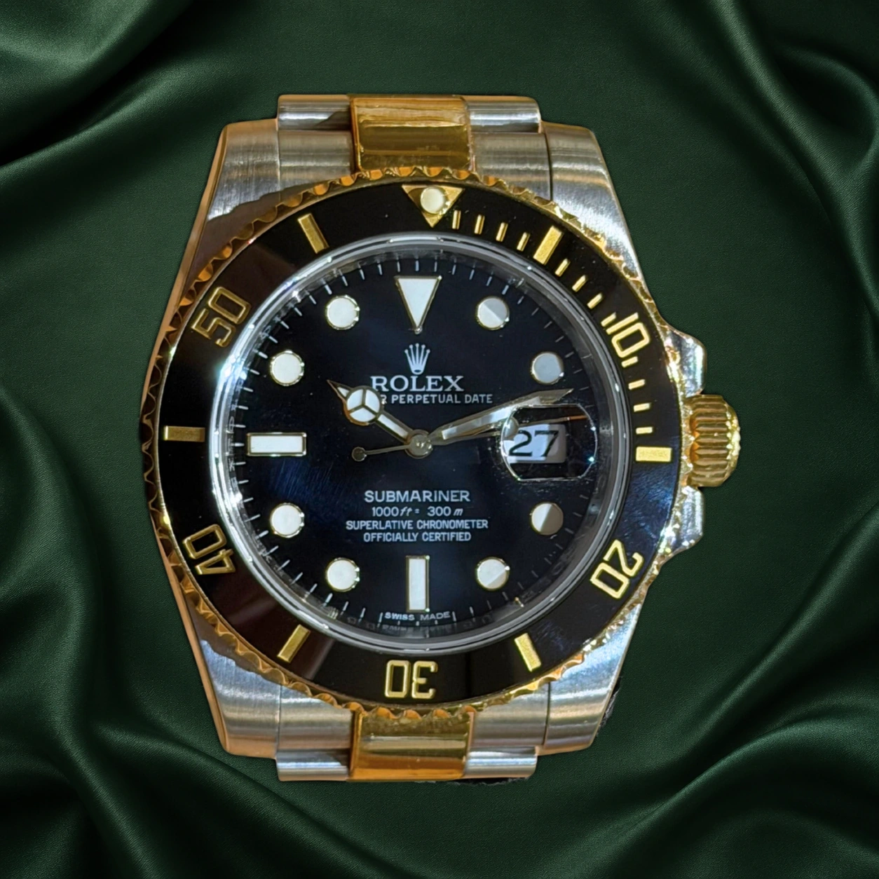 Rolex Submariner 116613LN Black Dial Two-Tone Yellow Gold Stainless Steel · partner reference illustration