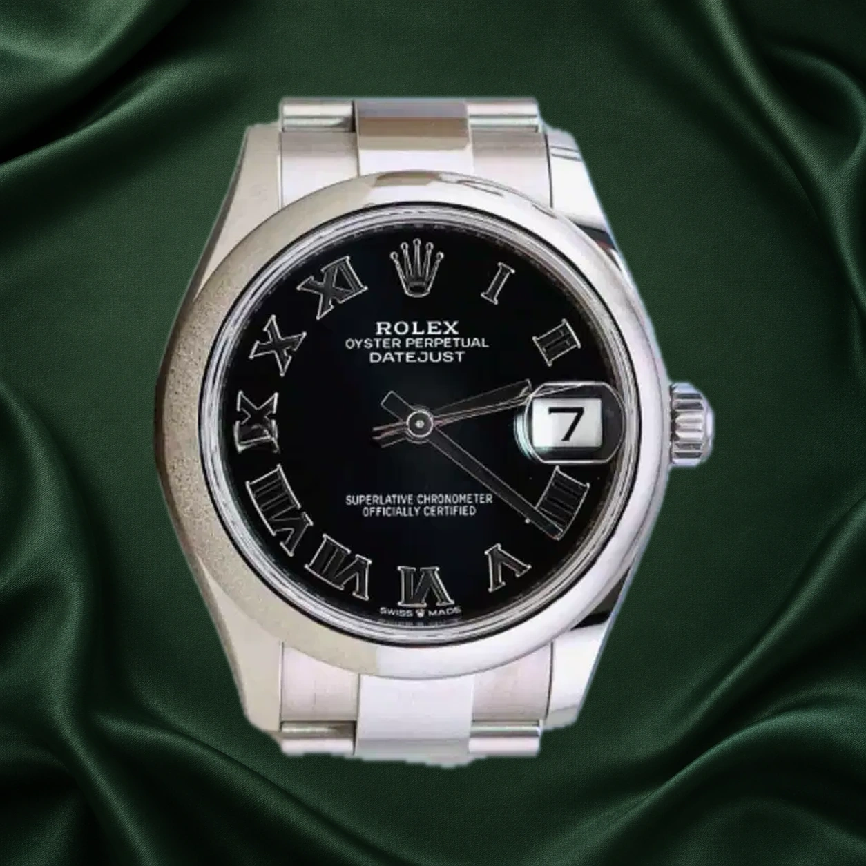 Rolex Datejust 278240 Black Roman Oyster · partner reference illustration