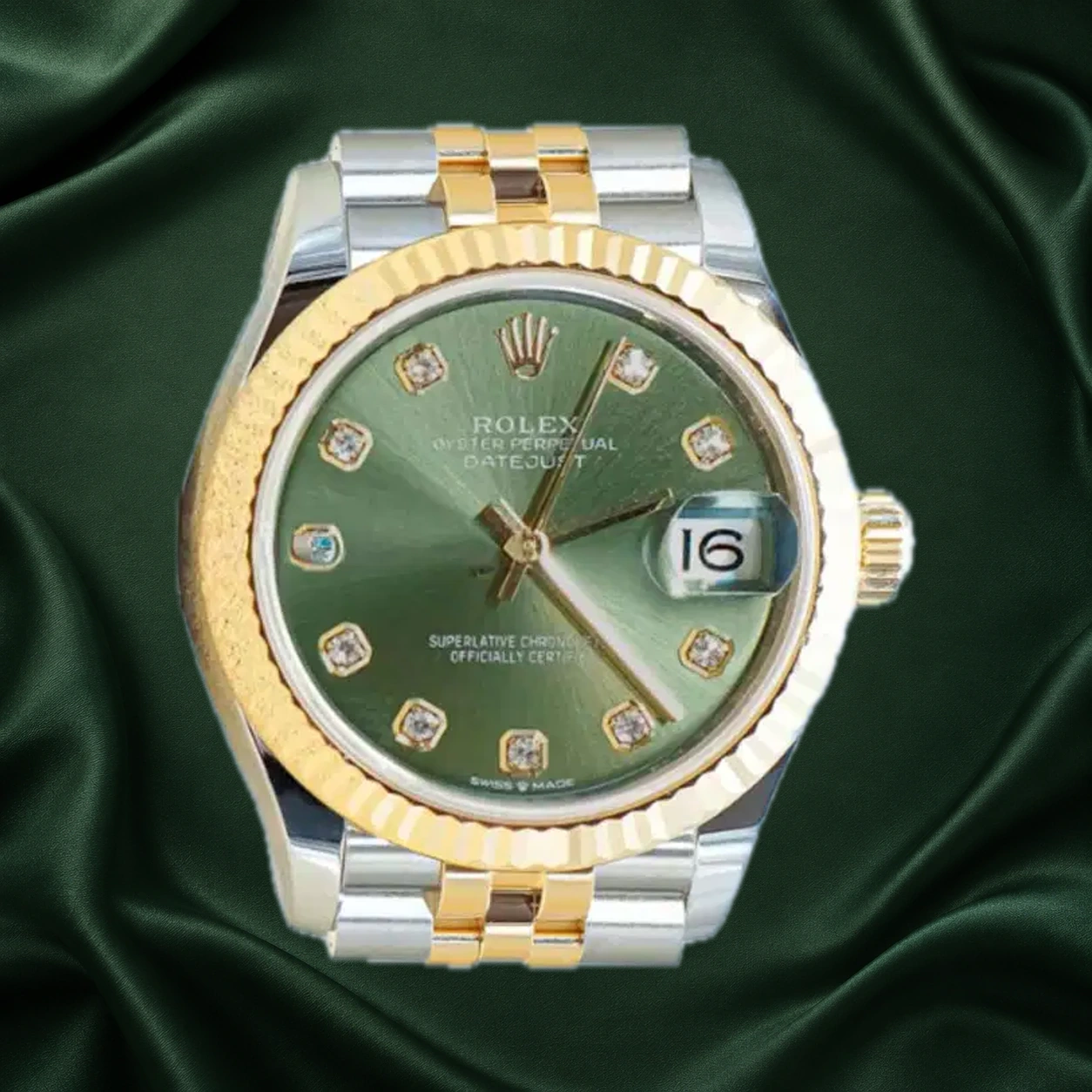 Rolex Datejust 278273 Olive Green w 10 Point Diamonds Jubilee · partner reference illustration