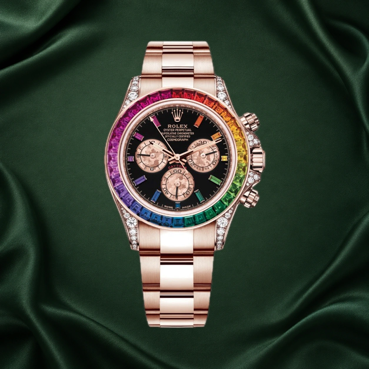 Rolex Daytona Rainbow 116595RBOW Rose Gold 116595 · partner reference illustration