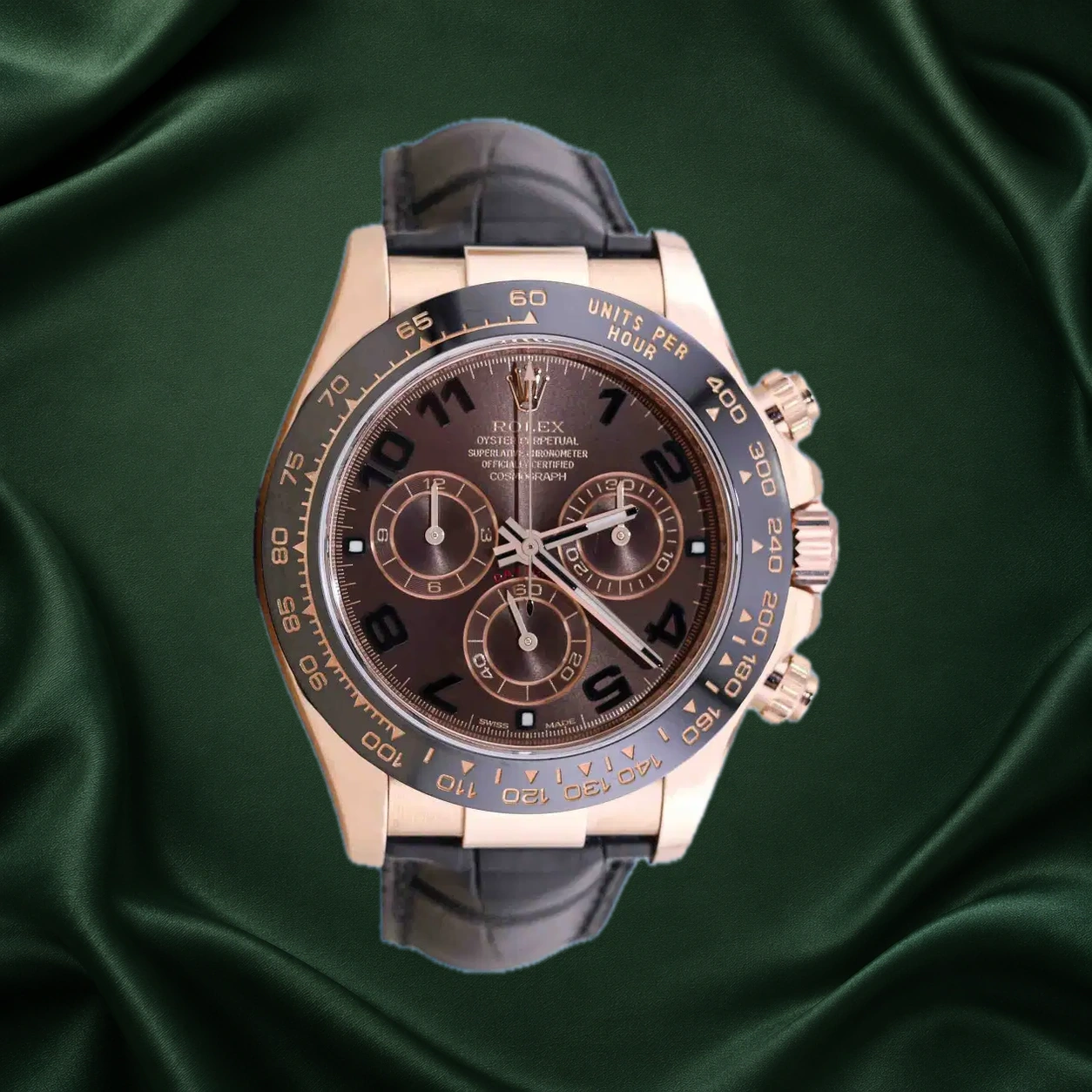 Rolex Daytona 116515LN Chocolate Arabic Leather · partner reference illustration