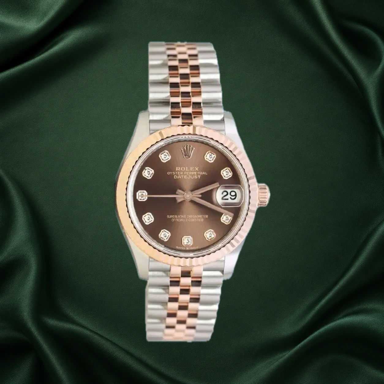 Rolex Datejust 278271 Chocolate w 10 Point Diamonds Jubilee · partner reference illustration