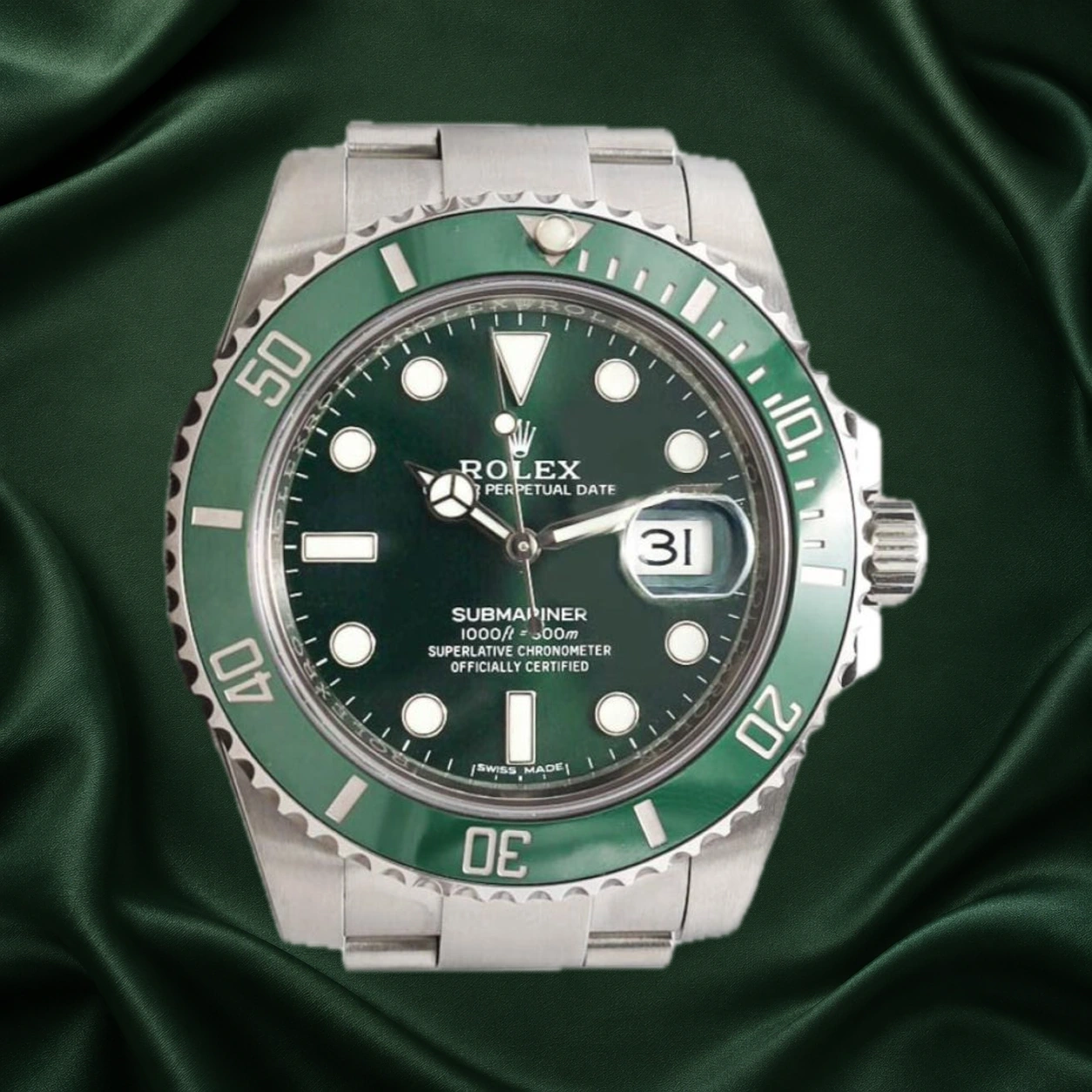 Rolex Submariner Hulk Mark 3 Oyster 116610LV · partner reference illustration