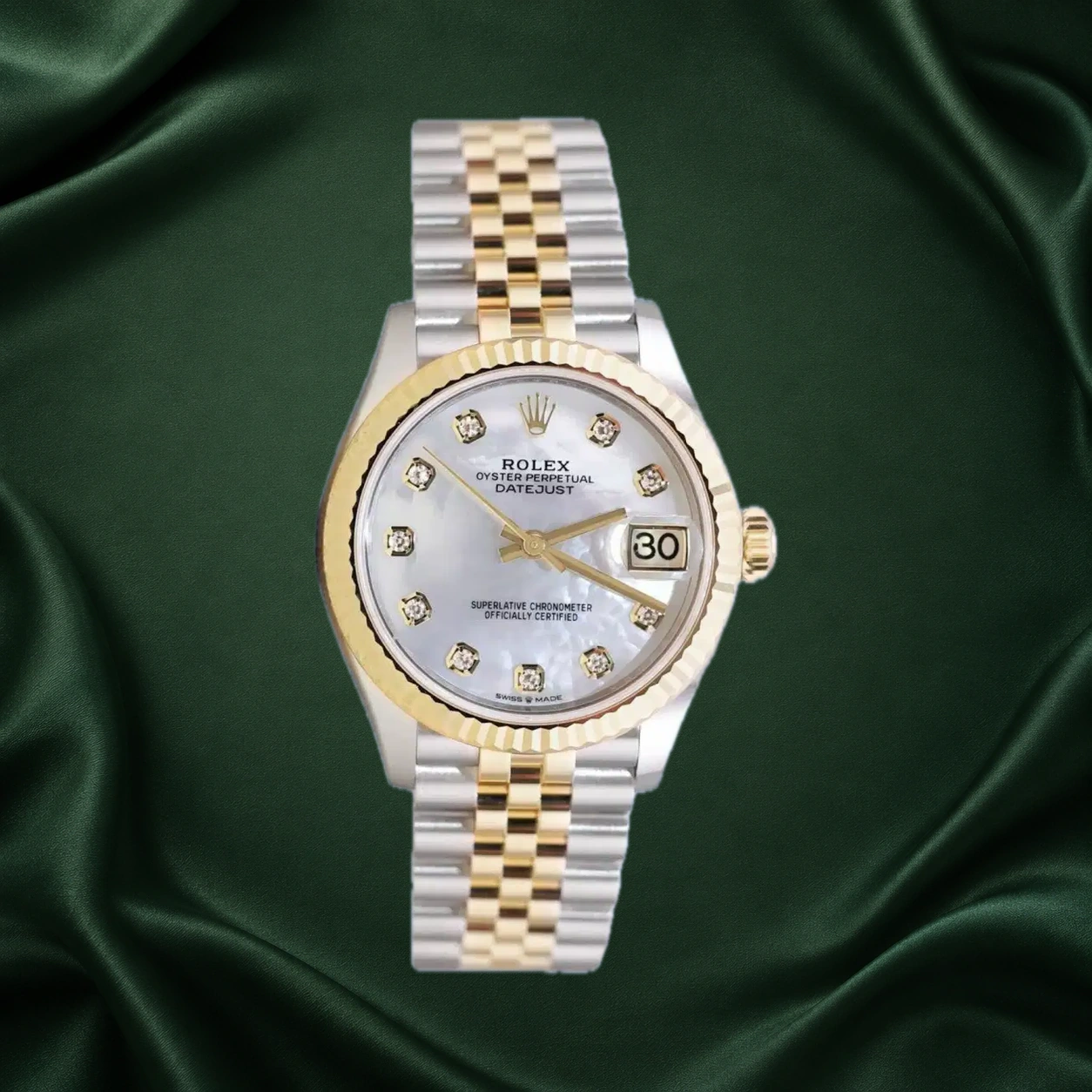Rolex Datejust 278273 Mother of Pearl MOP w 10 Point Diamonds Jubilee · partner reference illustration
