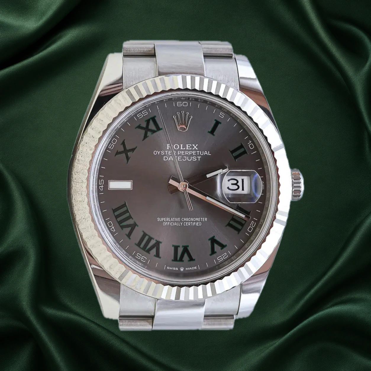 Rolex Datejust 126334 Wimbledon Oyster · partner reference illustration