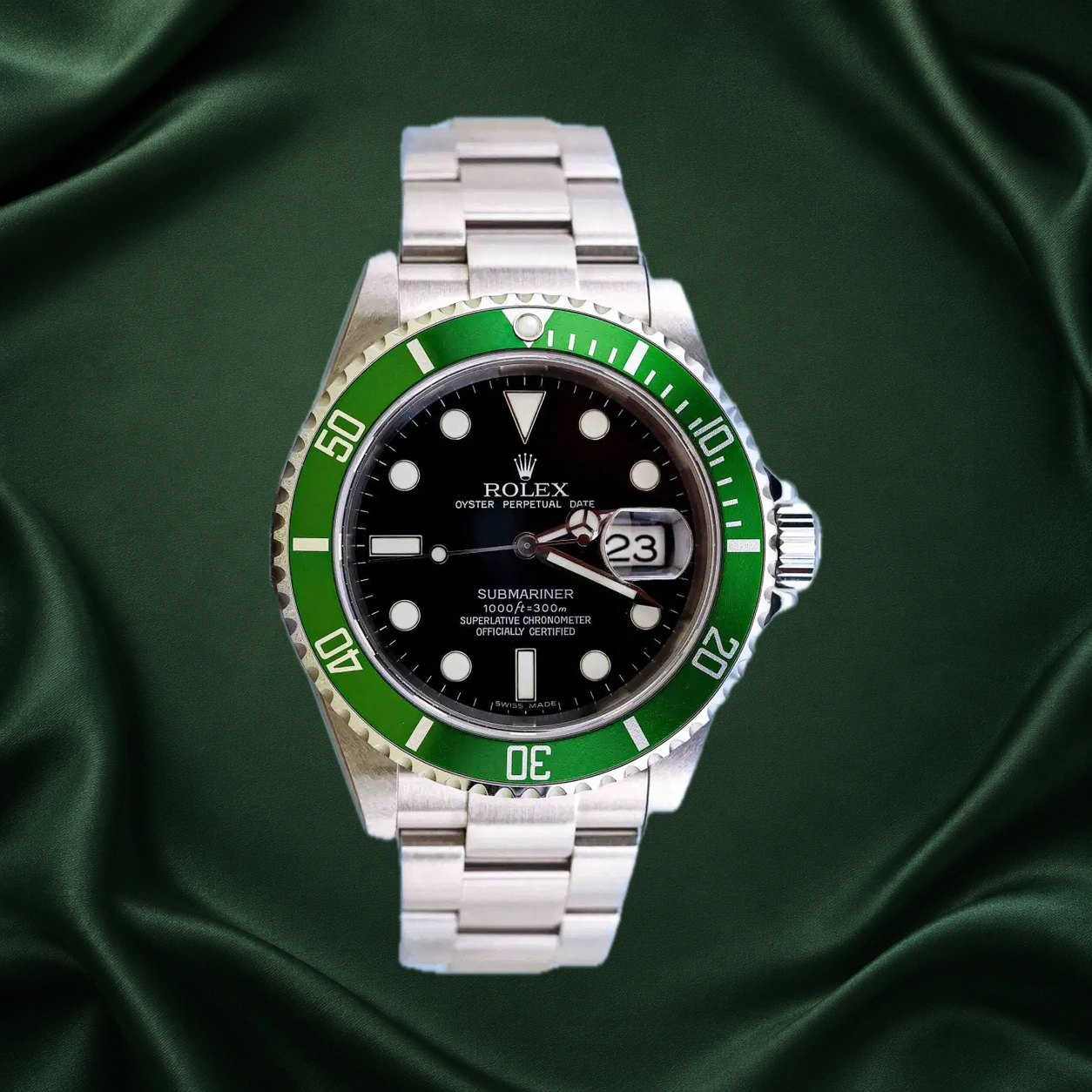 Rolex Submariner Kermit 16610LV Black Bracelet · partner reference illustration