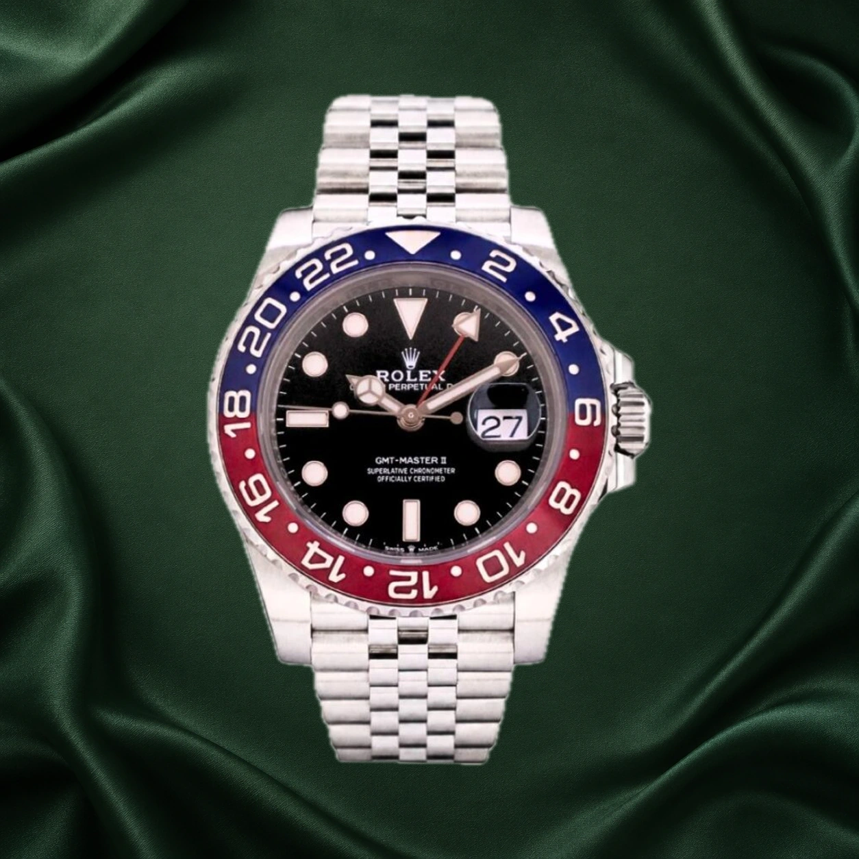 Rolex GMT Master II Pepsi Jubilee 126710BLRO · partner reference illustration