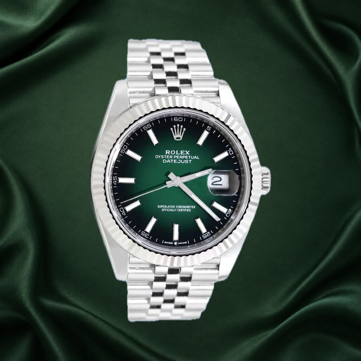 Rolex Datejust 126334 Green Ombre Jubilee · partner reference illustration