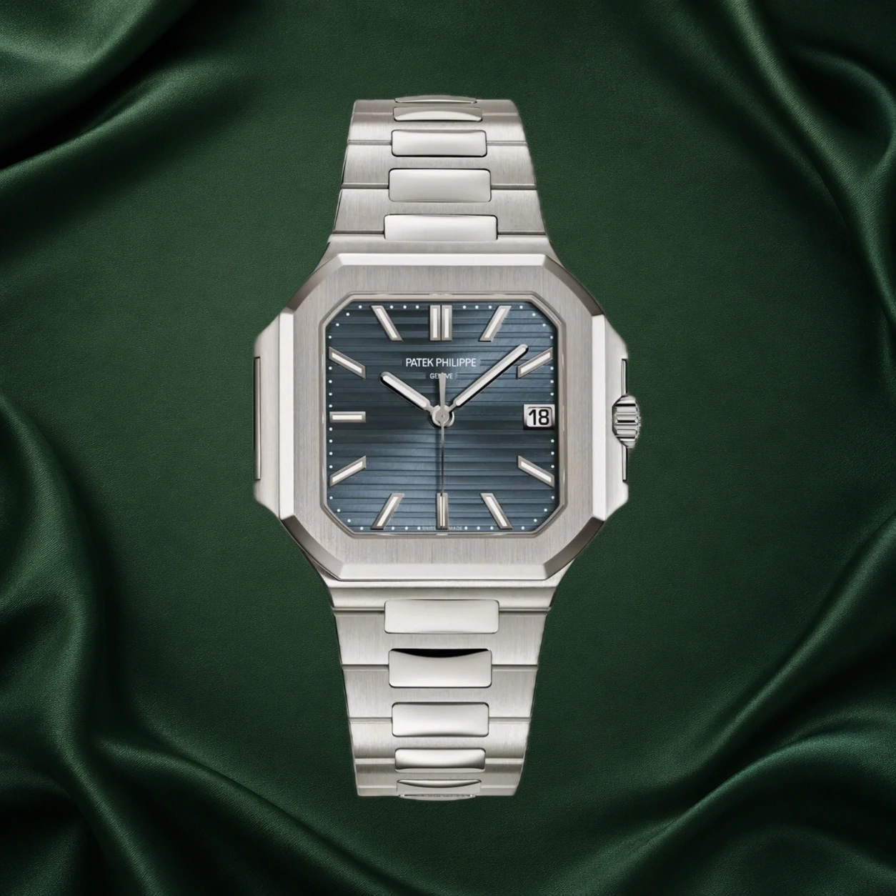 Patek Philippe Cubitus White Gold 7128/1G Blue Dial 7128 · partner reference illustration