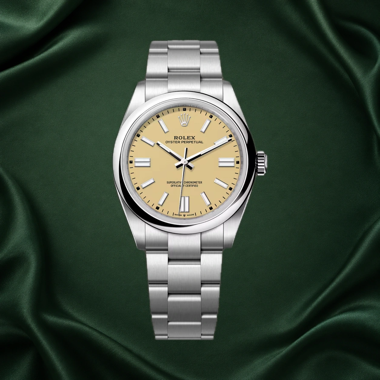 Rolex Oyster Perpetual 41mm Beige Dial 134300 · partner reference illustration