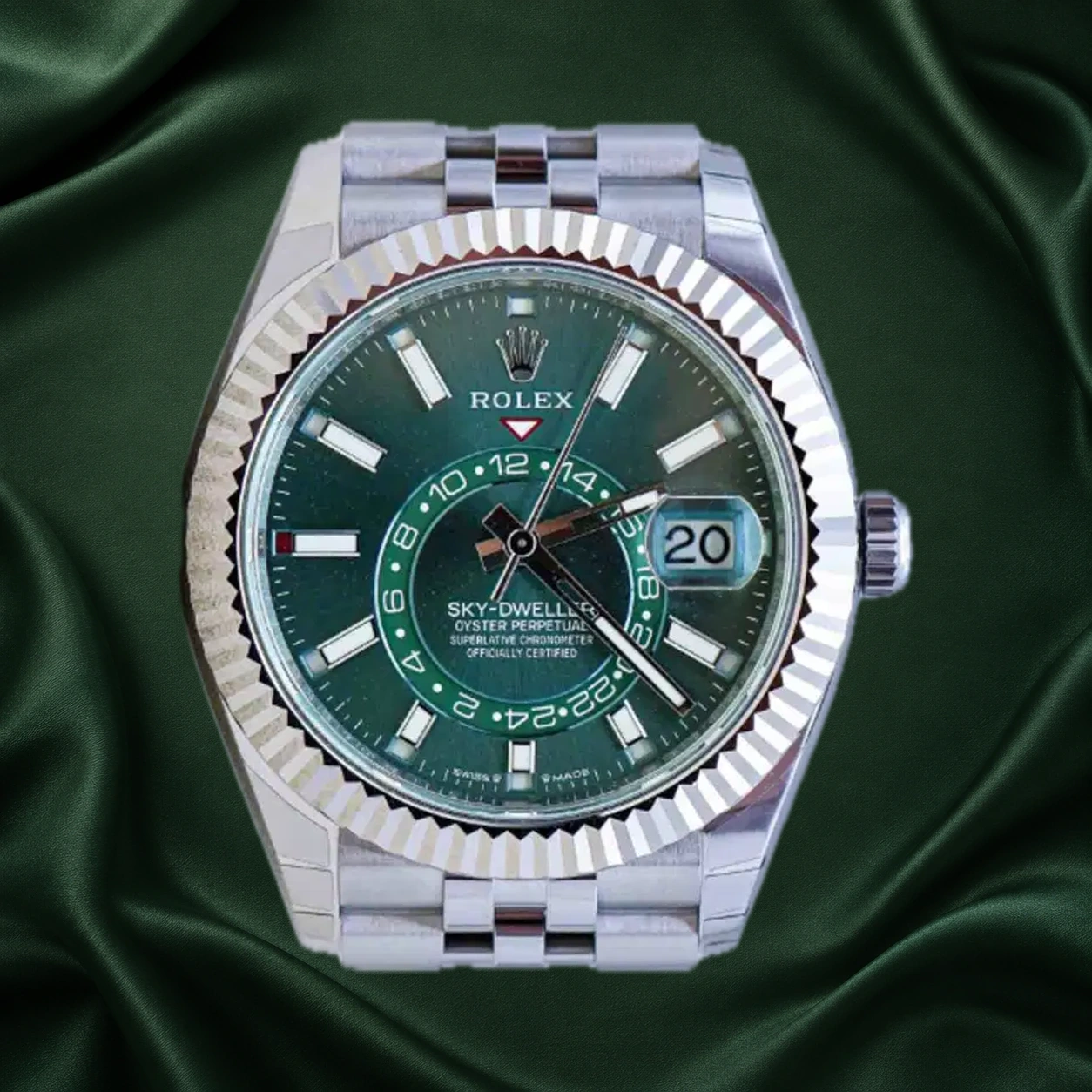 Rolex Sky Dweller 336934 Mint Green Jubilee · partner reference illustration