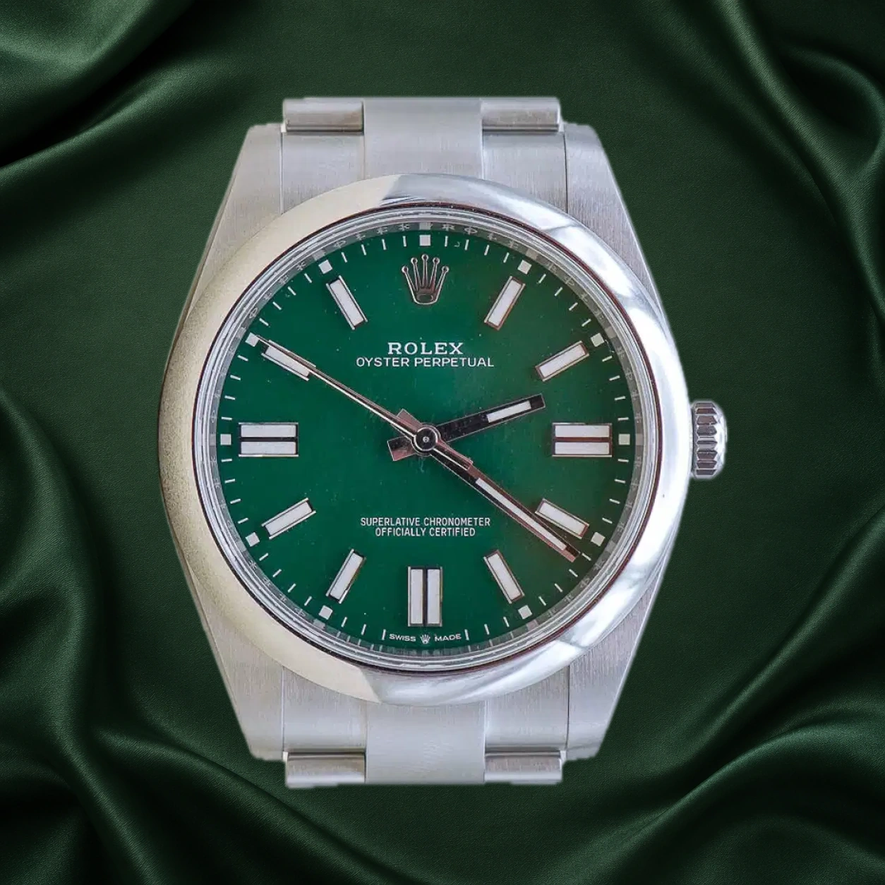 Rolex Oyster Perpetual 124300 Green Oyster · partner reference illustration