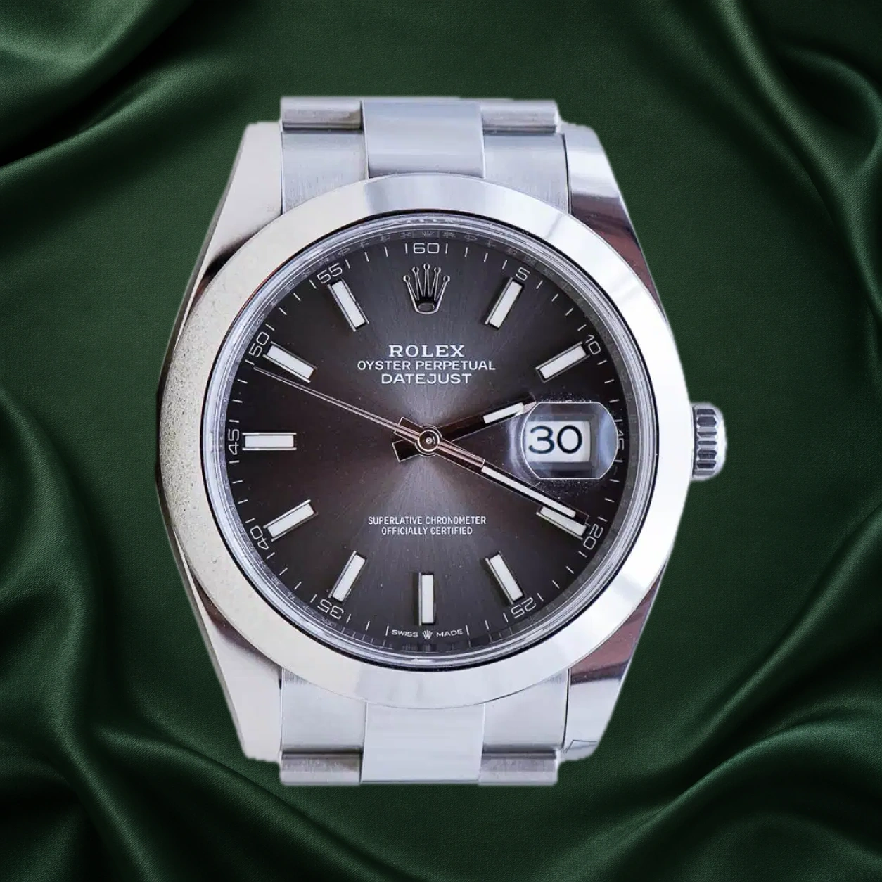 Rolex Datejust 126300 Slate Grey Oyster · partner reference illustration