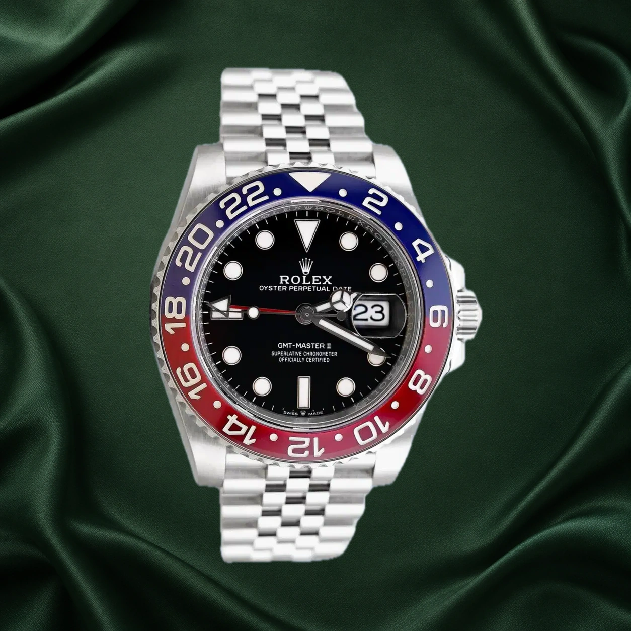 Rolex GMT Master II Pepsi 126710BLRO Black Jubilee · partner reference illustration