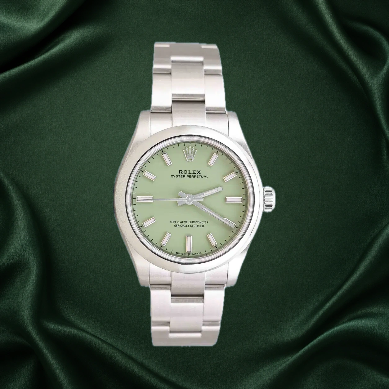 Rolex Oyster Perpetual 277200 Pistachio Green Oyster · partner reference illustration