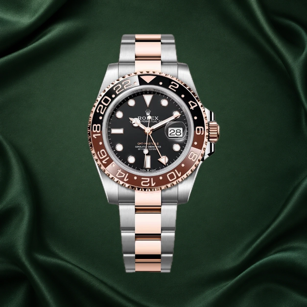 Rolex GMT-Master II Two-tone Rose Gold Rootbeer 126711CHNR 126711 · partner reference illustration