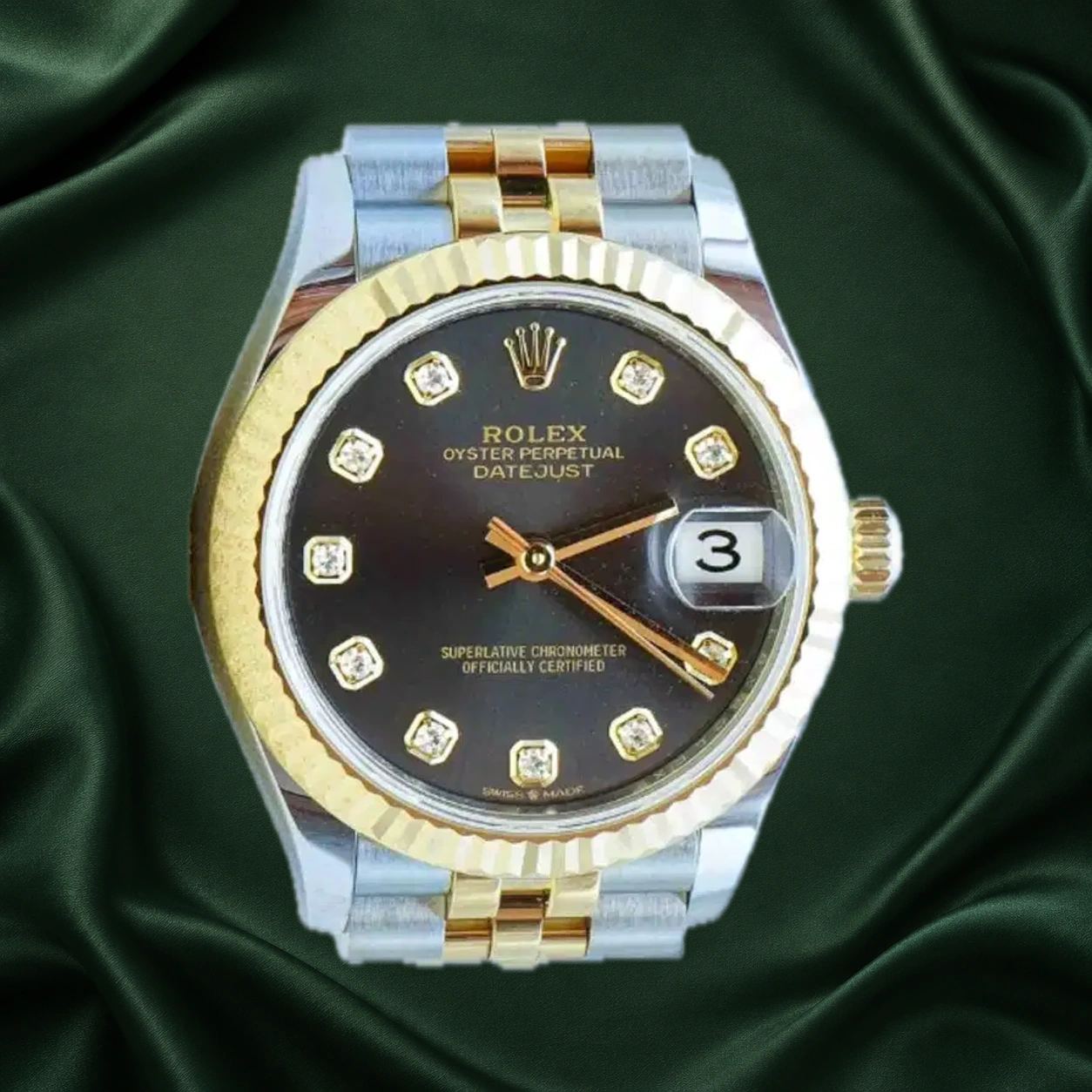 Rolex Datejust 278273 Dark Grey w 10 Point Diamonds Jubilee · partner reference illustration