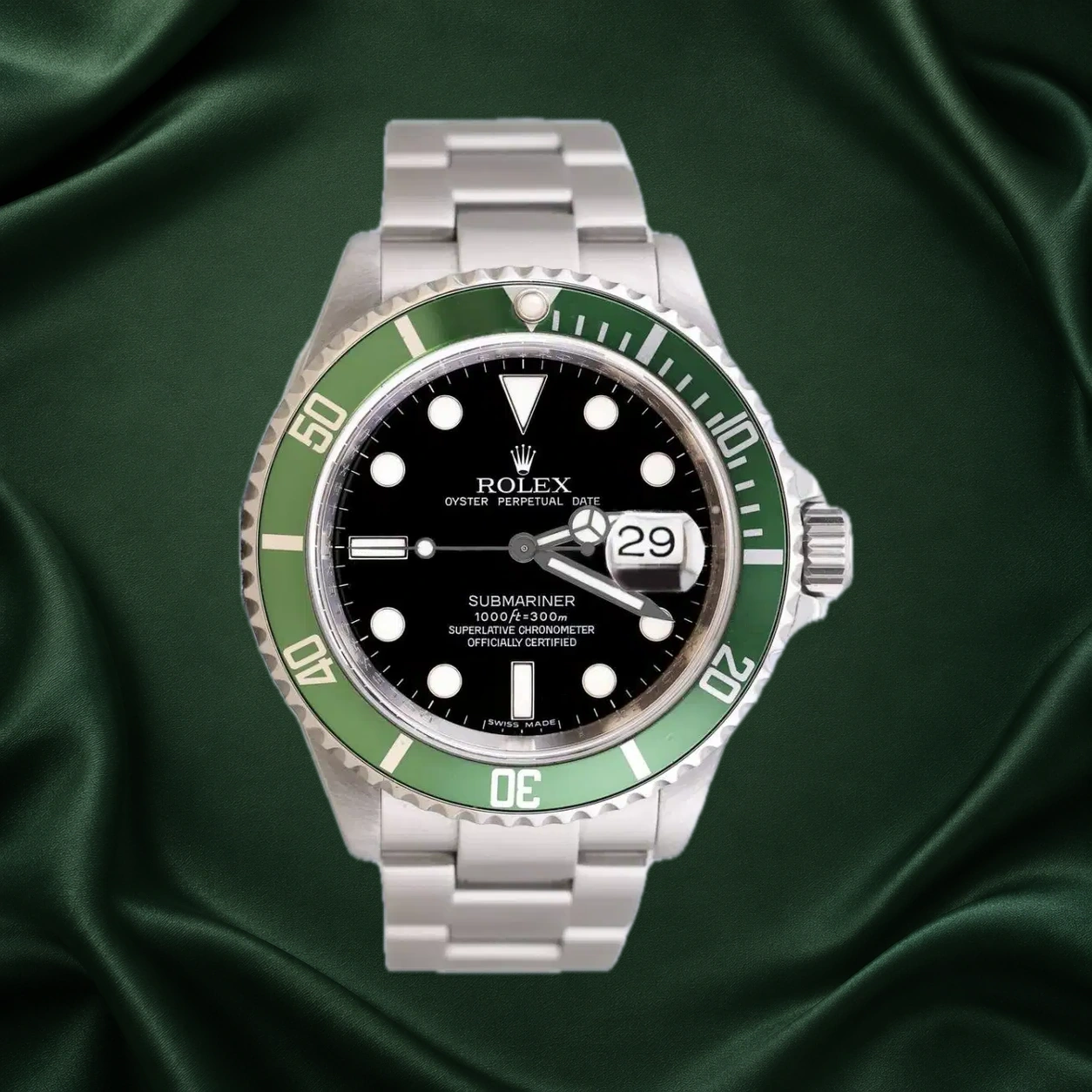 Rolex Submariner Kermit Sharp 4 16610LV Black Oyster · partner reference illustration