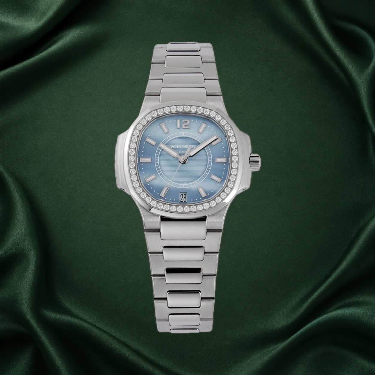 Patek Philippe Nautilus 7008/1A Blue Mother of Pearl Dial Stainless Steel 33mm 7008 · partner reference illustration