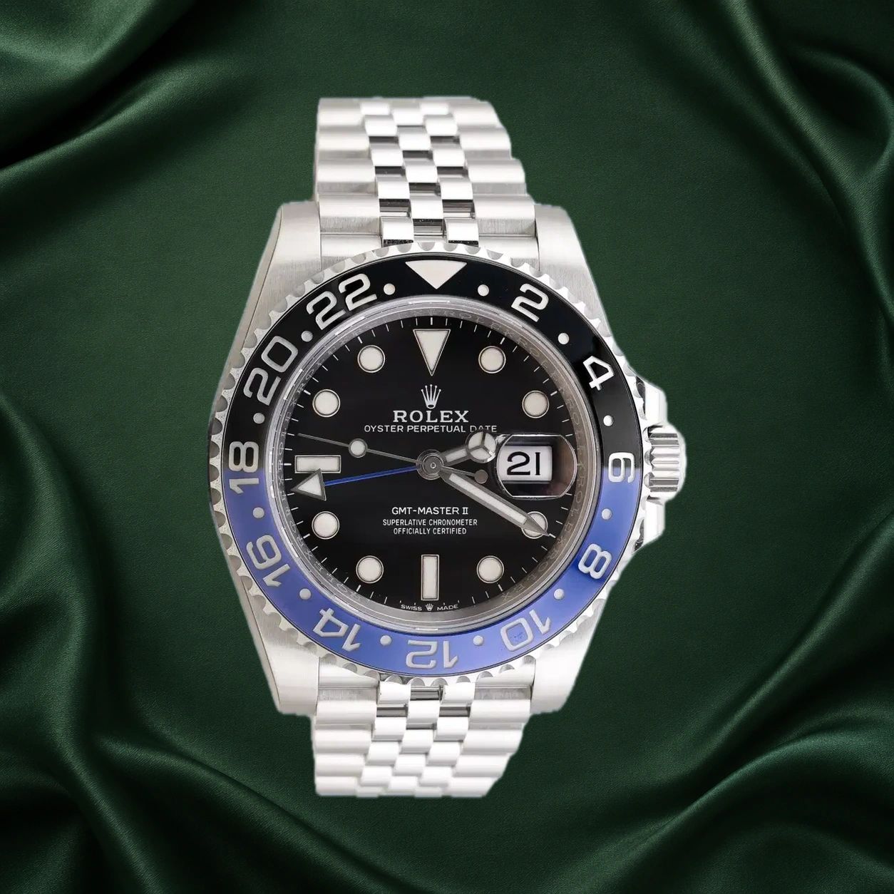 Rolex GMT Master II Batgirl 126710BLNR Black Jubilee · partner reference illustration
