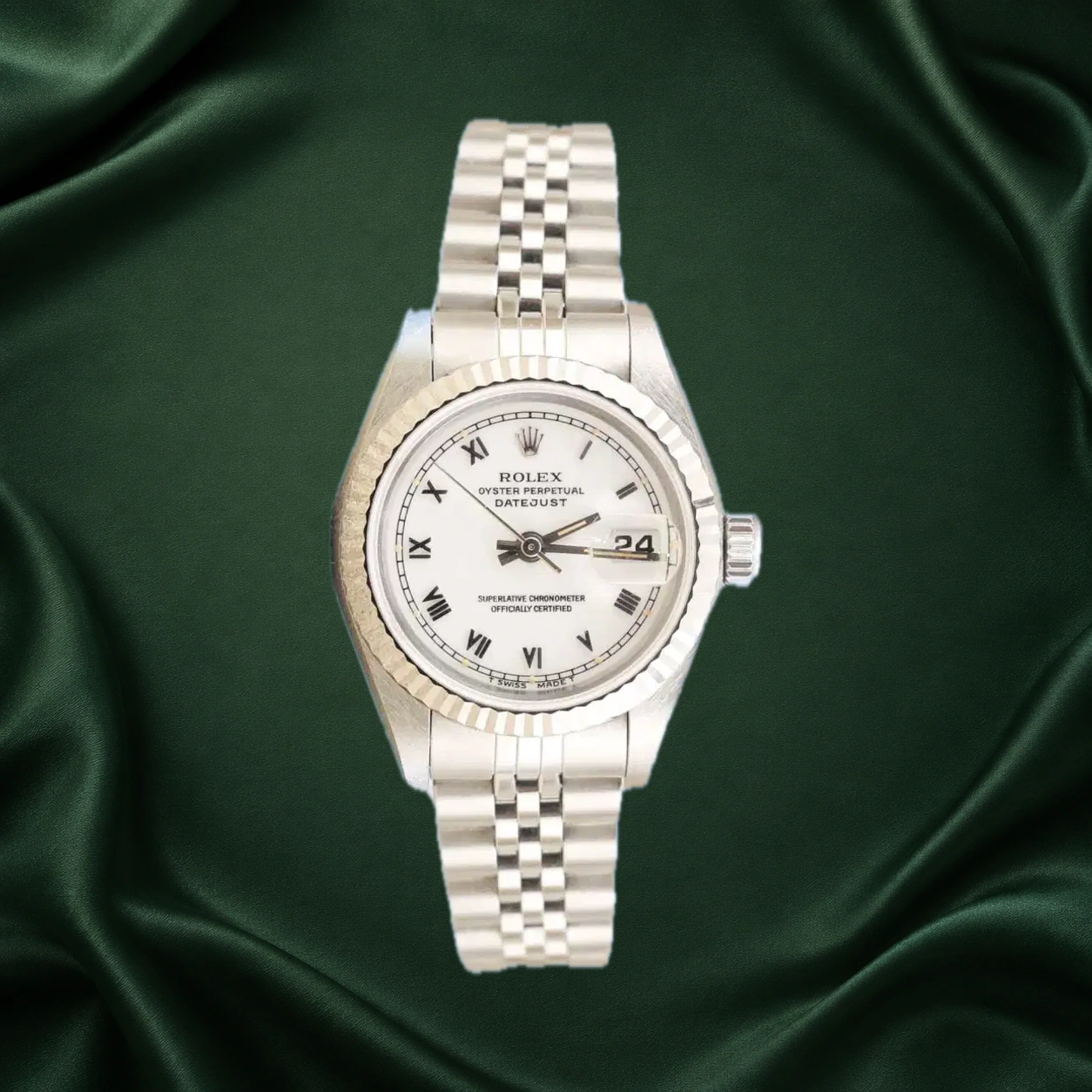 Rolex Datejust 69174 White Roman Jubilee · partner reference illustration