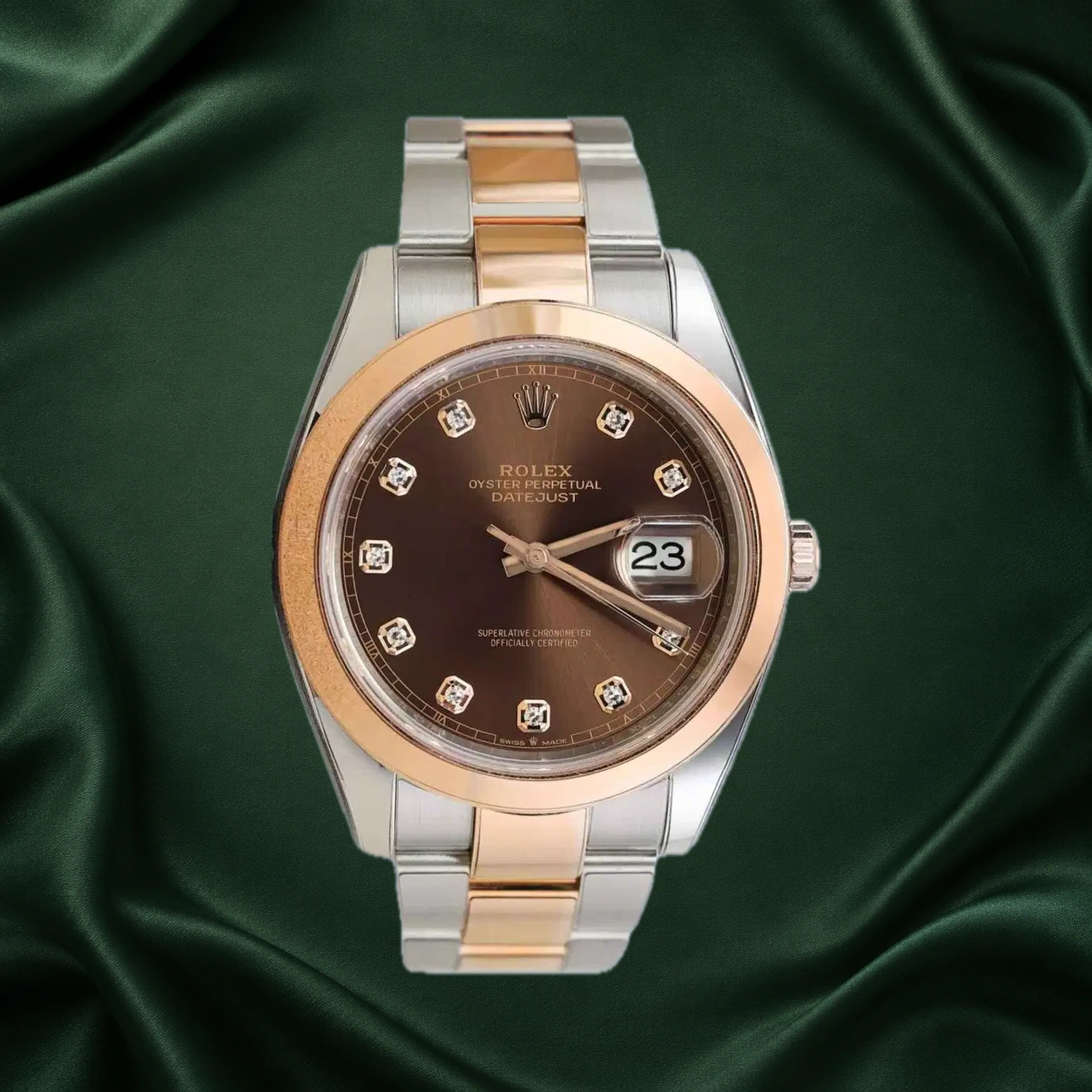 Rolex Datejust 126301 Chocolate w 10 Points Diamonds Oyster · partner reference illustration