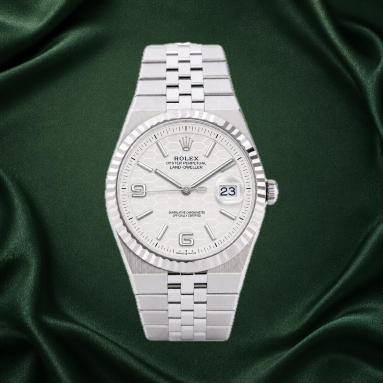 Rolex Land Dweller Flat Jubilee 127334 · partner reference illustration