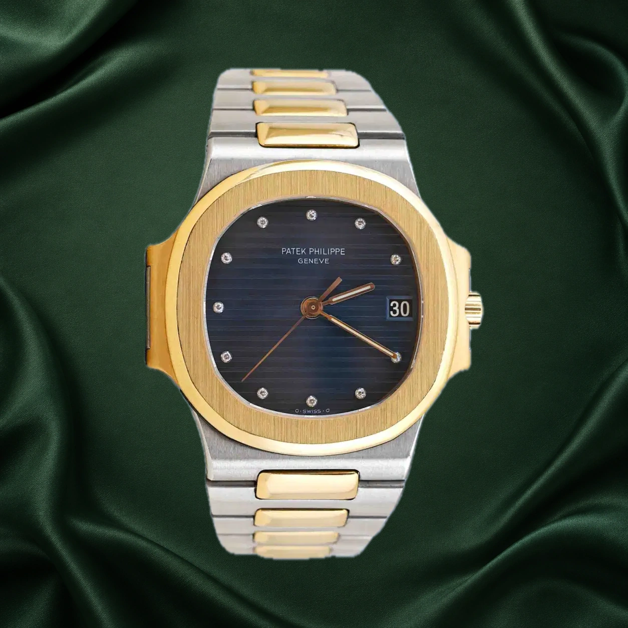 Patek Philippe Nautilus 3800/1JA-056 Blue w 11 Point Diamonds · partner reference illustration