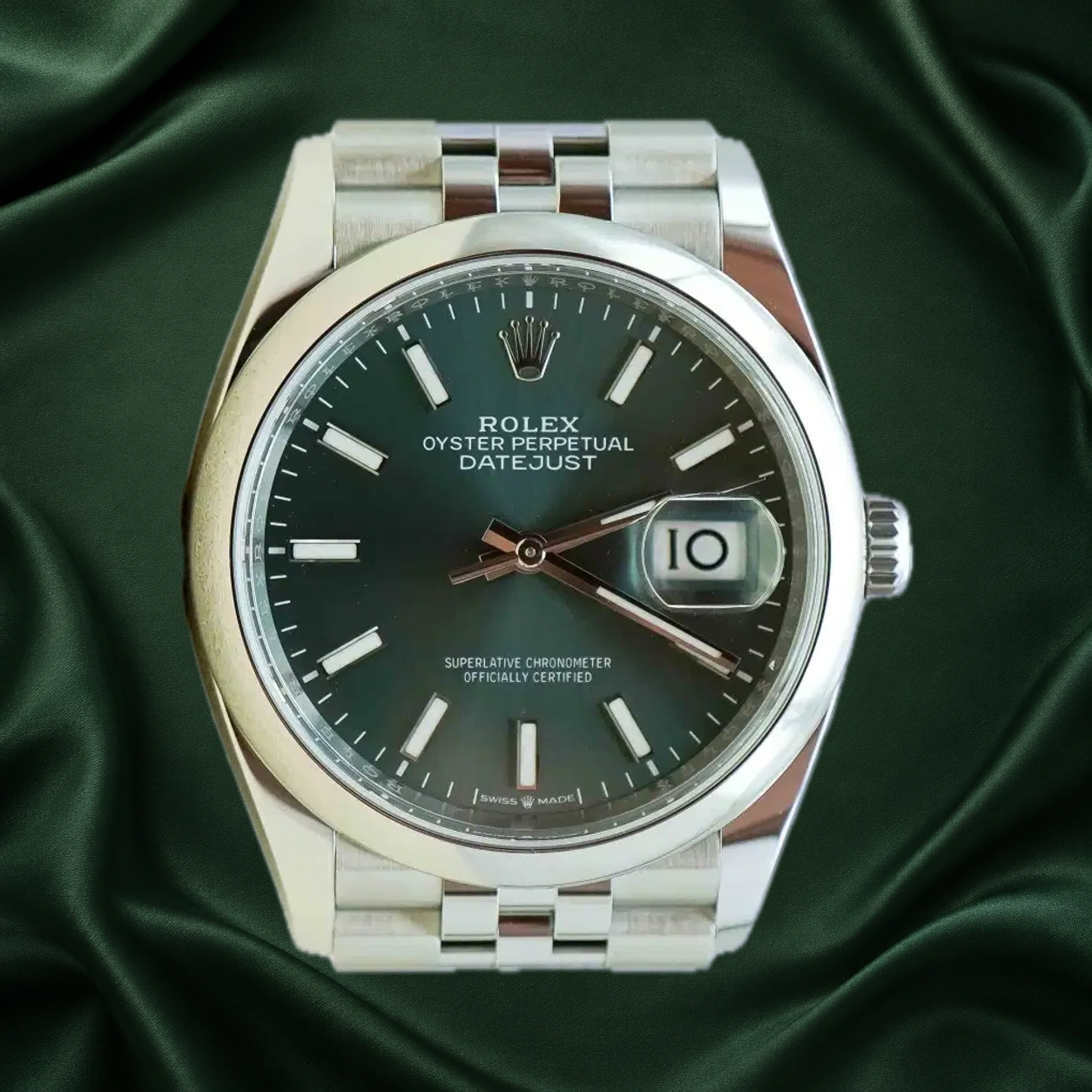 Rolex Datejust 126200 Mint Green Jubilee · partner reference illustration