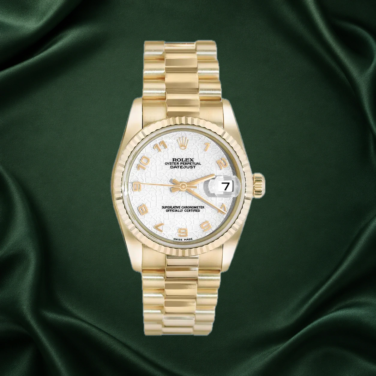 Rolex Datejust 78278 White Computer w Arabic President · partner reference illustration